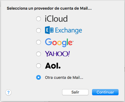 Mail OSX Inicio